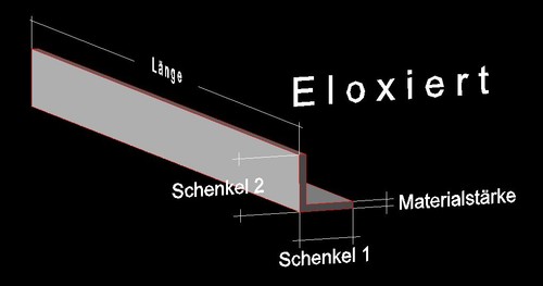 Alu winkel eloxiert ev1 - alu,