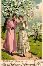 Pfingsten, Damen im Kleid