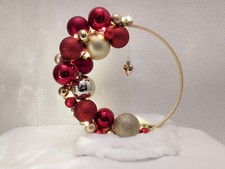 weihnachtsdeko Ring Rot Gold Beleuchtet Weihnachtskugeln Weihnachten