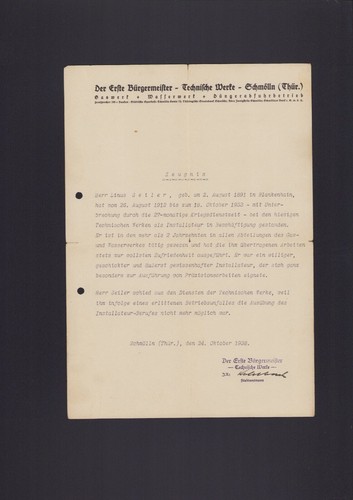 Schmölln zeugnis 1938 der - zeugnis, 1938,
