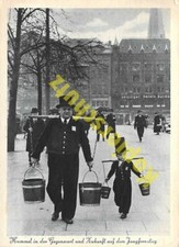 Hamburg AK Hummel auf dem Jungfernstieg Fußgänger Geschäfte Stempel 1934