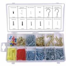 Haushalt-Sortiment Bilderhaken Schraube Dübel Nägel für Haushaltbereich, 600-tlg