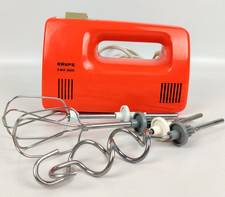Vintage Krups 3 Mix 3000 Handmixer 70er Rot Typ 322 mit Schneebesen & Knethaken