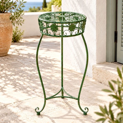 Blumenhocker metall grün - blumenhocker,