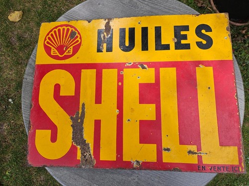 Grosses shell emailschild aus - shell,