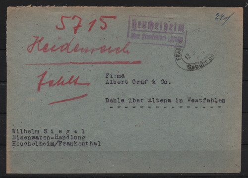 Gebühr bezahlt 1946