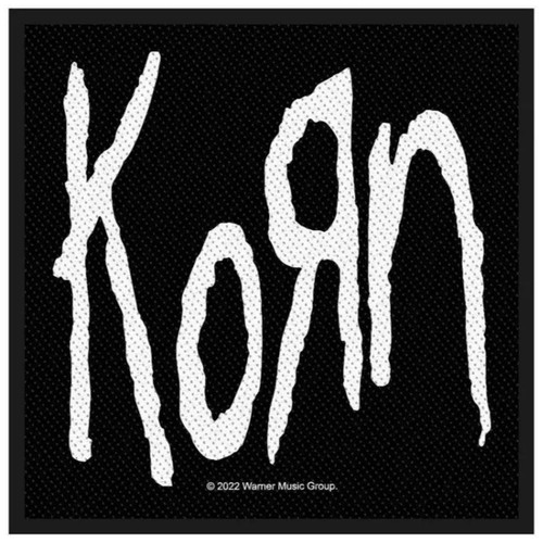 Korn patch logo band - b&w,