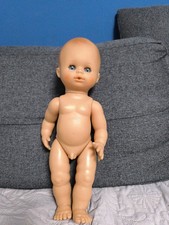 Schildkröt Puppe Baby, ca. 50 cm, Hartplastik, Schlafaugen, Nässfunktion Antik