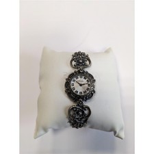 Trachten Armbanduhr 835/000 Silber, geschwärzt, Handaufzug, getragen 25323387