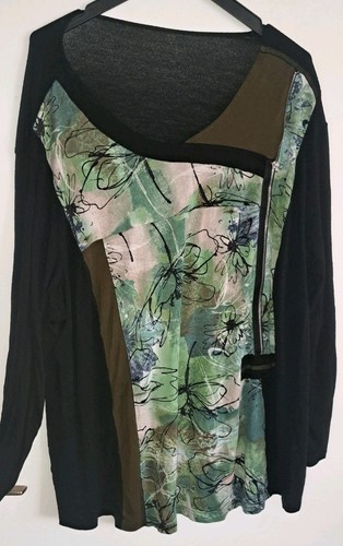 Tunika longshirt grün schwarz - tunika,