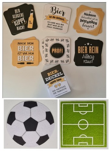 Untersetzer gläser fußball - untersetzer,