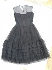 Kleid – Original 50erJahre, Gr XS / 32 - Schwarz m. Petticoat Rockabilly