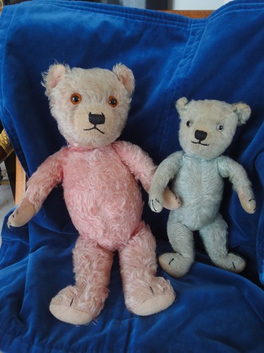 Zwei antike teddybären mohair - zwei,