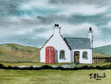 ORIGINAL AQUARELL - Cottage