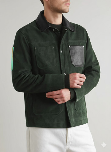 Grüne wildlederjacke motorrad - wildlederjacke,