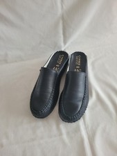 Cypres Damen Schuh, Sabot, Slipper, Clog Sandalette Gr.40 Leder Dunkelblau 