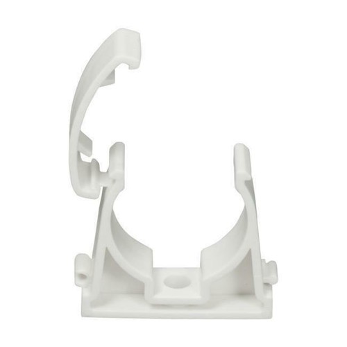 Rohrclips einfach weiß - rohrclips,