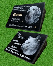 Tiergrabstein Fotogravur