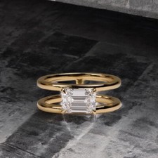 14k Gelbgold Diamant Ring 1,00