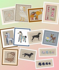 Farbiges Kreuzstichmuster als