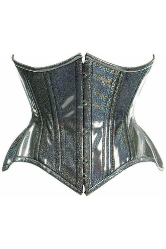 Black rainbow glitter - black,