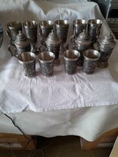 Zinn Konvolut ca. 3kg Becher Krüge Zinn Becker Stuttgart