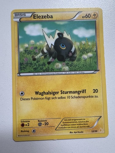 Pokemon karte elezeba - elezeba, 12/30