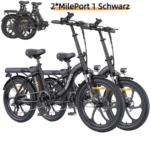 Mileport schwarz ebike - schwarz,