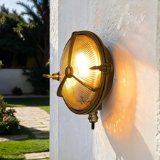 Wandlampe rund IP64 Glas