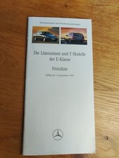 Prospekt Preisliste W210 S210