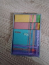 3 Damen Taschentücher 100% Baumwolle, Maco Gekämmt, Im Geschenkkarton Neu