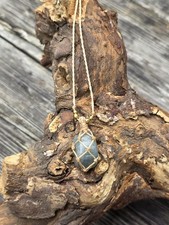 Halskette Aquamarin Edelstein Schmuck Unikat Handarbeit Neu Magie Schutz 