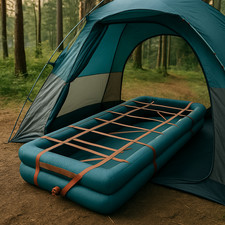 QUECHUA Campingbett aufblasbar mit Lattenrost - Bed Air 70x200 cm blau