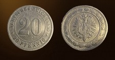Münze 20 Pf. Deutsches Reich