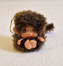 Vintage Monchhichi Mini Baby Affe Figur Stil Plüschtier 70er 80er selten Sammler