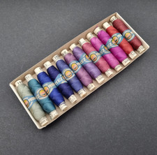 12 Rollen Nähgarn MEZ Progress Perlcordonnet 100% Baumwolle Bunte Mischung 11