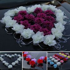 EINZEL ROSEN + Bänder Auto Schmuck Braut Paar  Dekoration Autoschmuck Hochzeit