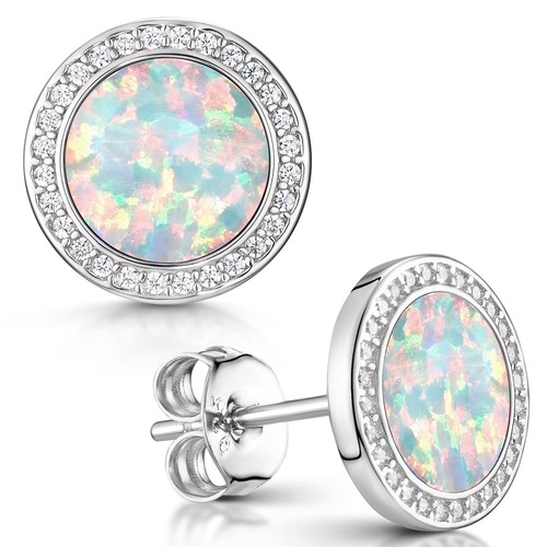 Materia runde ohrstecker opal - materia,