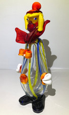 Vintage Murano Glas Clown Skulptur Handarbeit Sammelfigur Italy 70er
