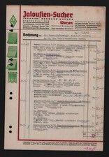 WURZEN, Rechnung 1945, Hermann Sucher Jalousien Rolladen Markisen