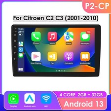 9"Für Citroen C2 /C3 2001-2010 CarPlay Android 13 Autoradio GPS Navigation 2+32G