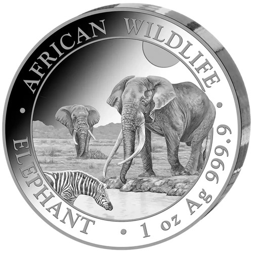 Silbermünze elefant african - silbermünze,