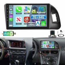 DAB+ 64GB Apple Carplay Für Audi Q5 2010-2016 Android 15 Autoradio WIFI GPS Navi