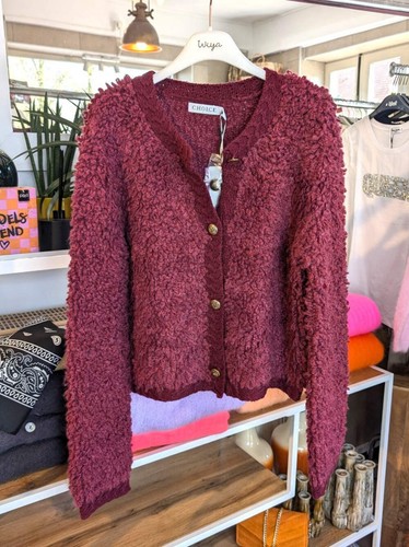 Cardigan strickjacke bouclé - strickjacke,