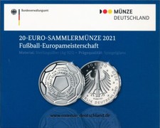 Deutschland 20 Euro 2021 Fußball Europameisterschaft 2020 PP