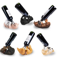 Flaschenhalter Hunde Tierische Lustige Deko Figur 22 cm Statue für Hundefreunde