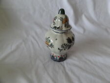 Blumenvase Vase mit Deckel  Deckelvase Tischvase Zimmervase  polychrom signiert