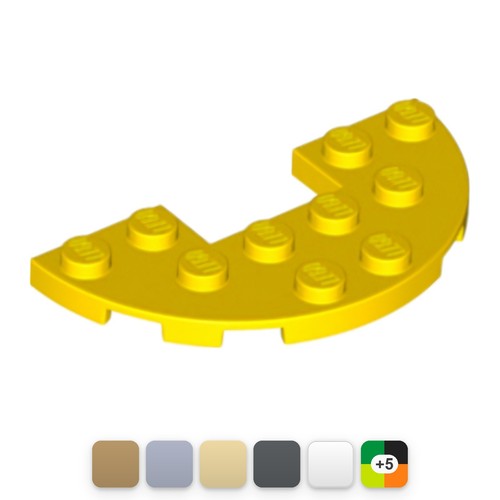 10x lego rundplatte halb - lego,