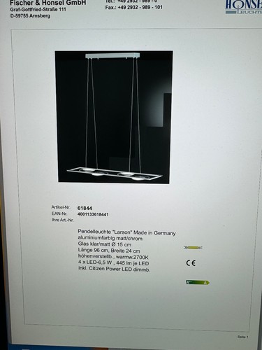 Fischer honsel larson led - fischer,