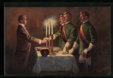 Künstler-AK Georg Mühlberg: Rezeption im Korps 